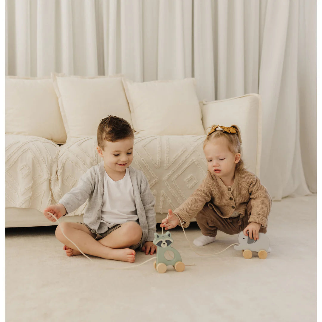 Bubble Wooden Raccoon Pull Along Toy | ETA Early SEP