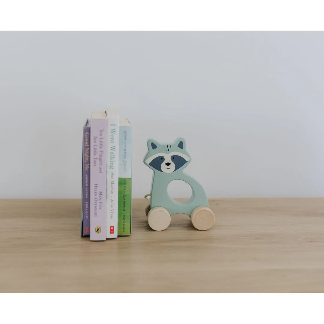 Bubble Wooden Raccoon Pull Along Toy | ETA Early SEP
