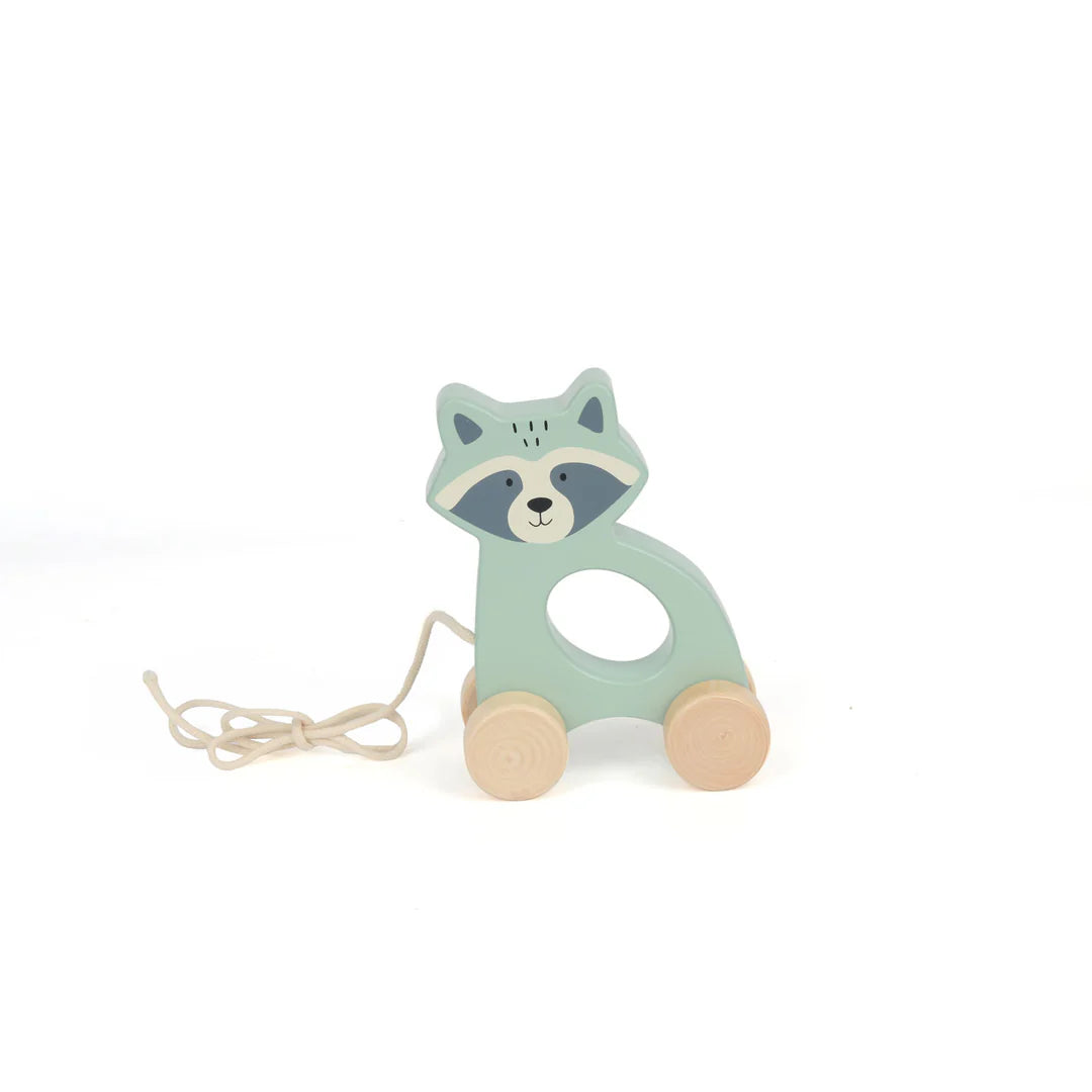 Bubble Wooden Raccoon Pull Along Toy | ETA Early SEP