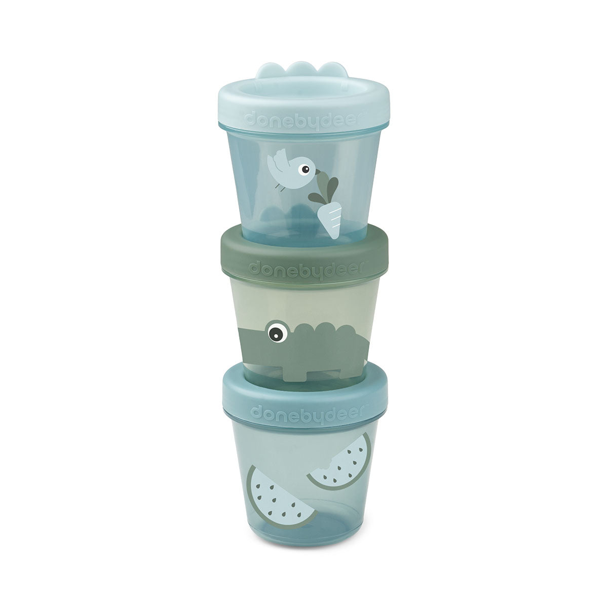 Done By Deer Baby food container 3-pack - Croco - Green