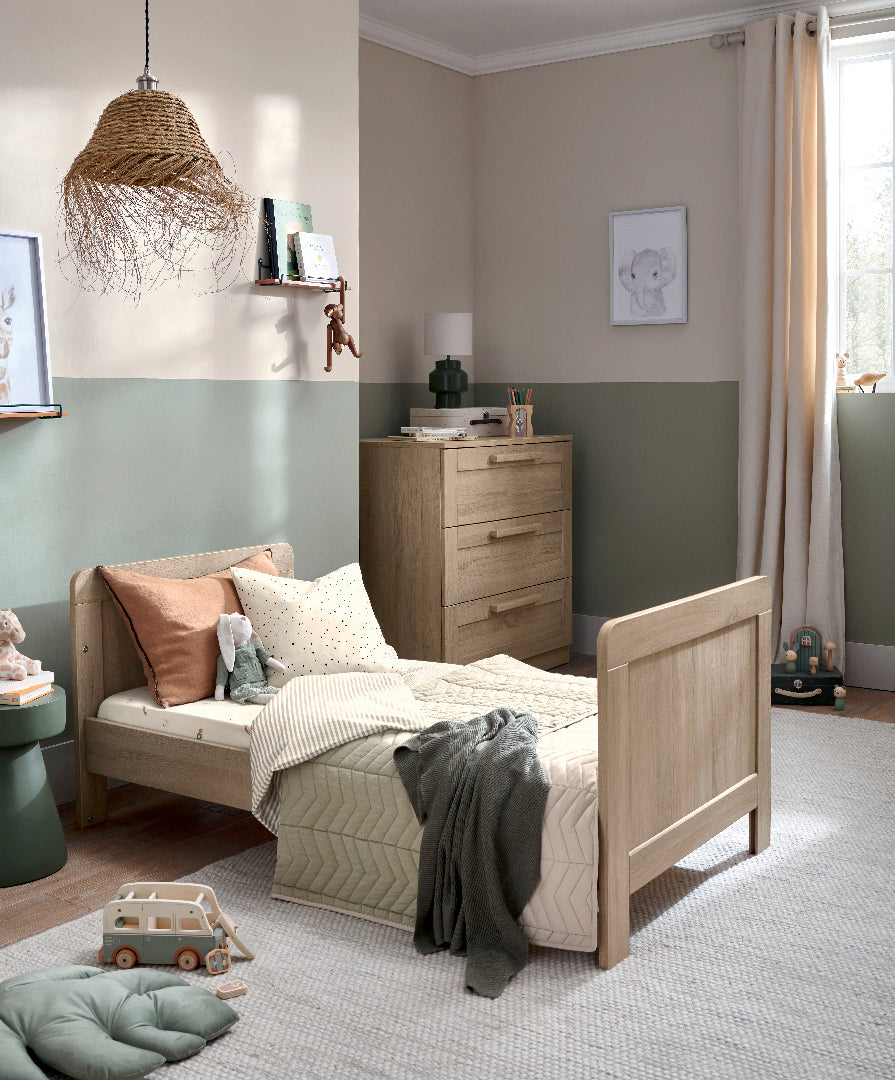 Mamas & Papas Atlas Cotbed- Light Oak - Tiny Tots Baby Store 