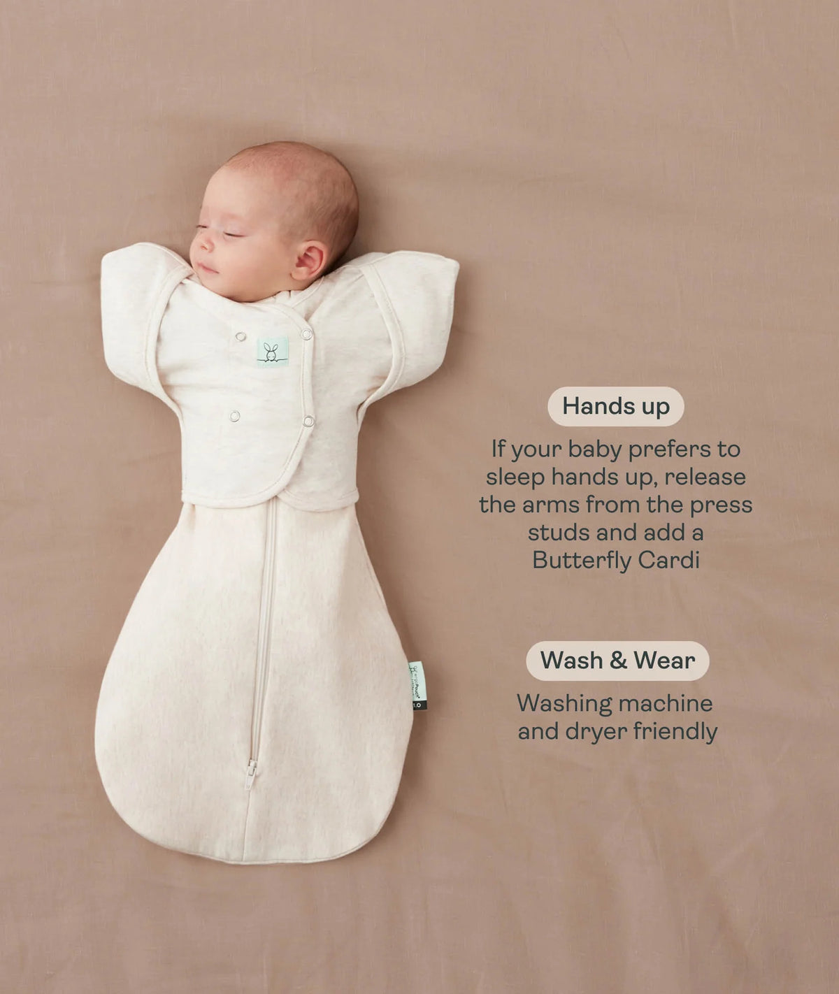 Ergopouch Cocoon Swaddle Bag 1.0 TOG Oatmeal Marle