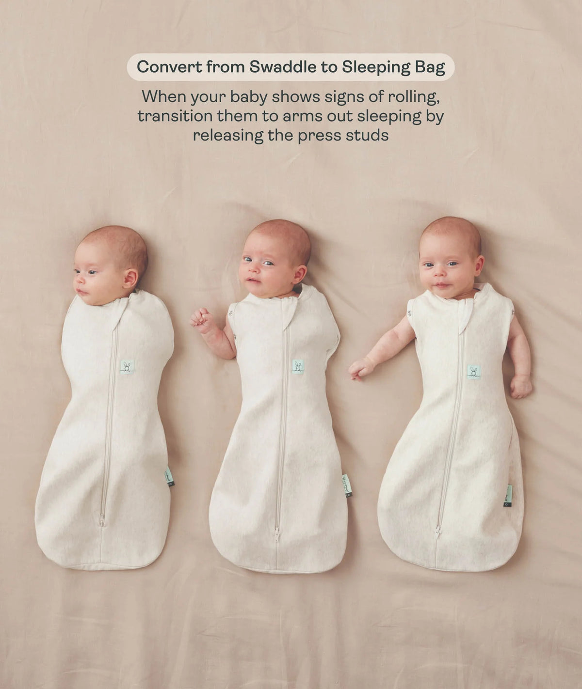 Ergopouch Cocoon Swaddle Bag 1.0 TOG Oatmeal Marle