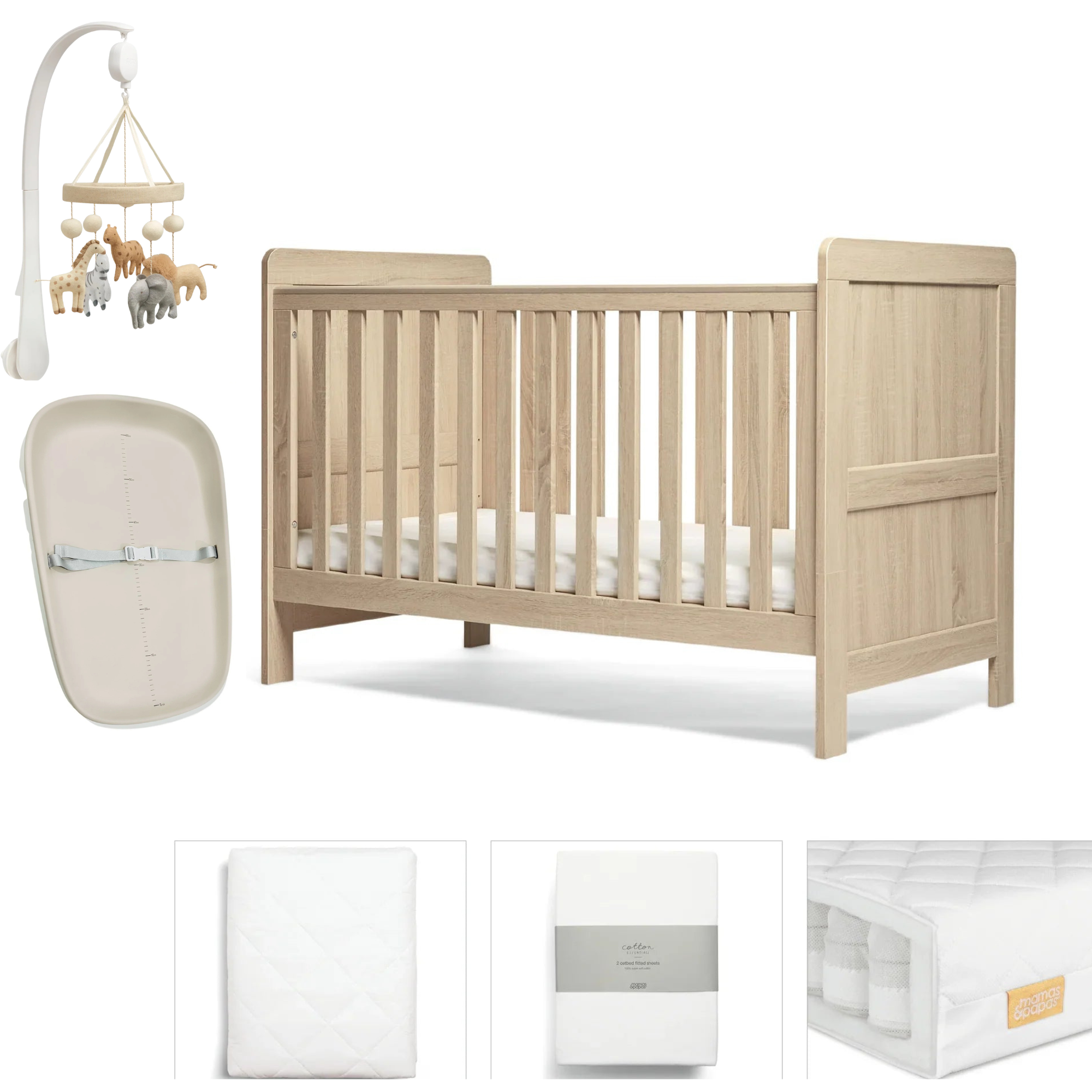 Mamas&Papas Atlas 4 Piece Set Light Oak | Limited time $250 Gift Pack 