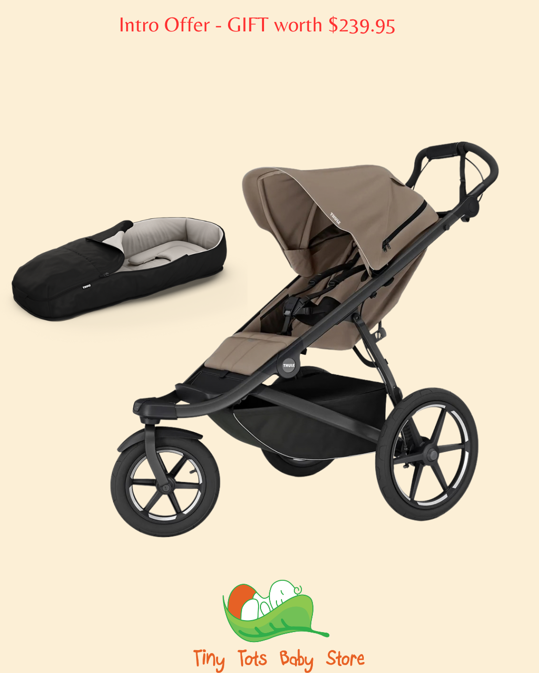 Thule Urban Glide 3 Tinted Taupe Running Pram