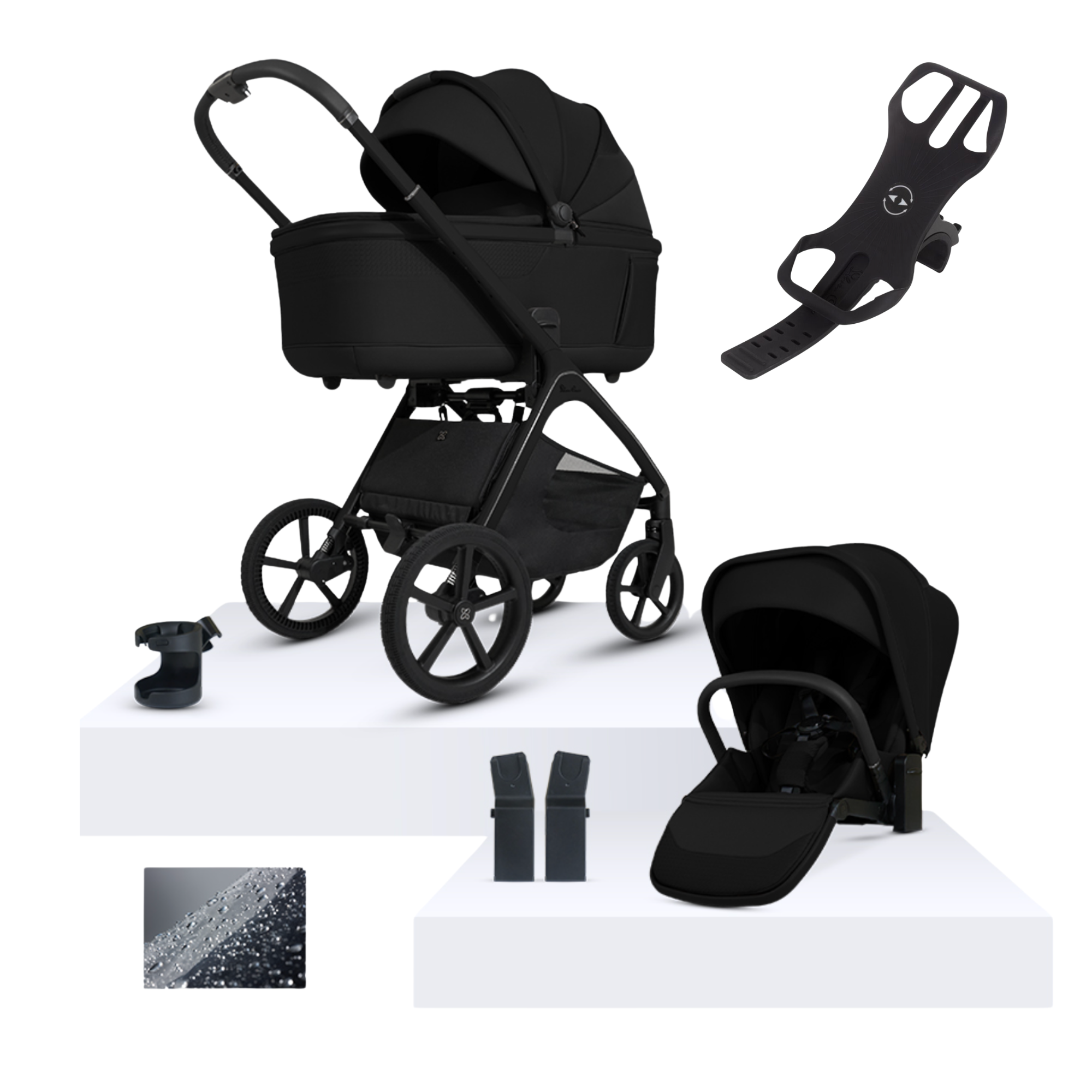 Silvercross Cove Onyx with Carrycot (6 Piece) FREE Phone Holder | ETA June 