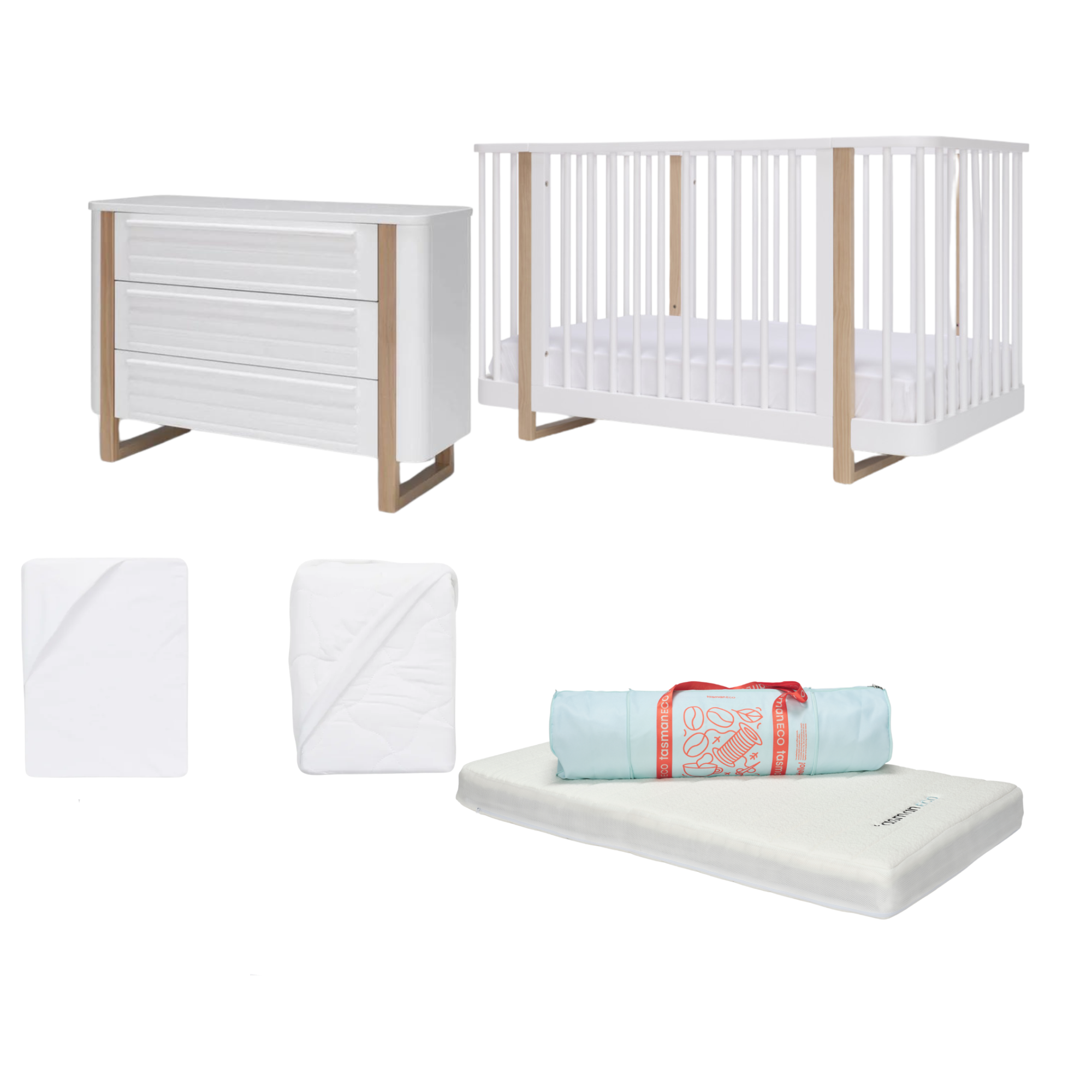 Seena Pisa nursery package  White & Sandstone + Free Gift