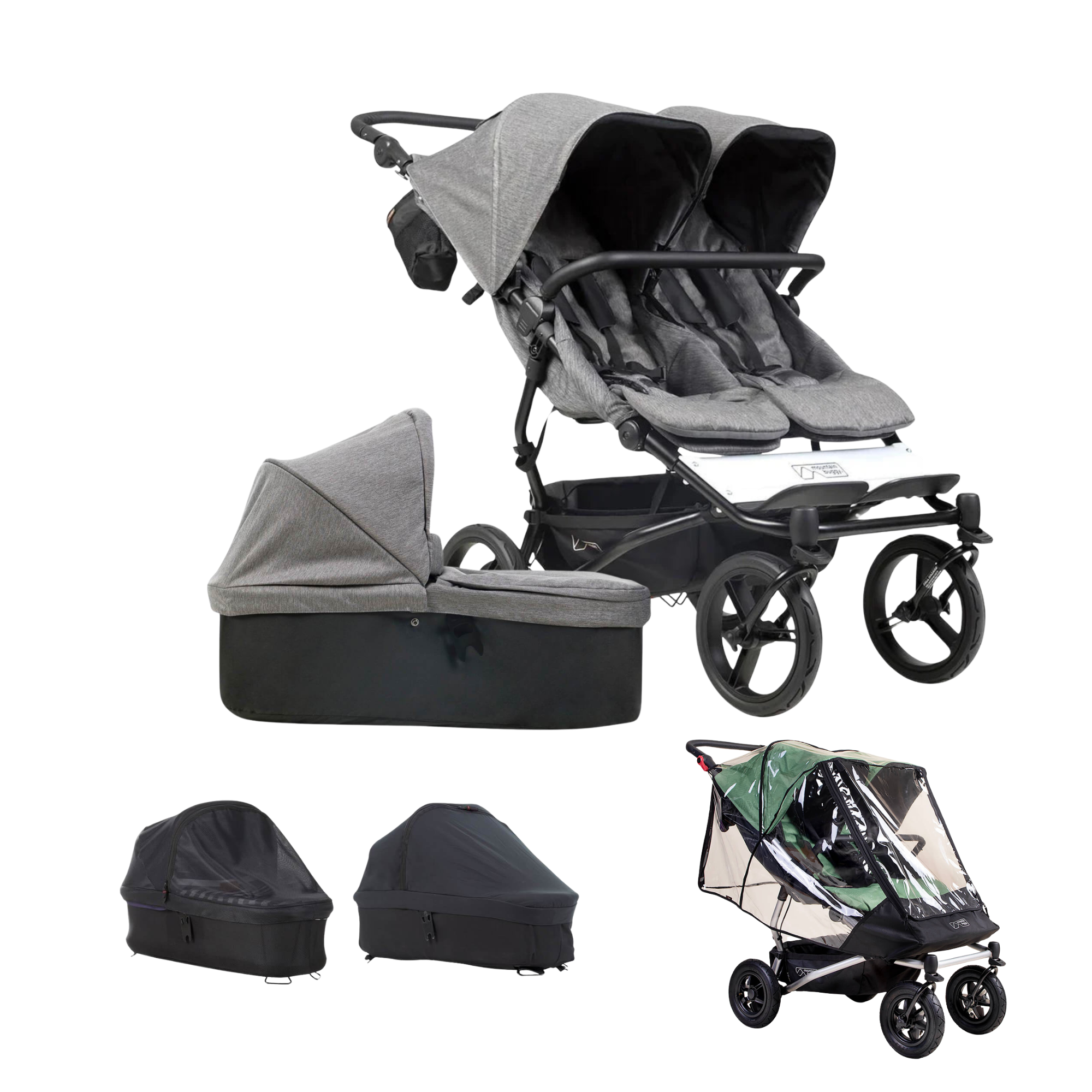 Mountain Buggy duet luxury collection With Single Carrycot plus