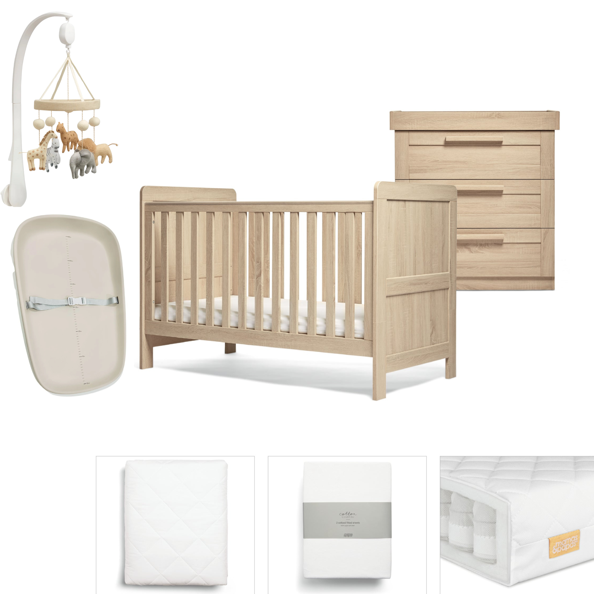 Mamas & Papas Atlas 5 Piece Set - Light Oak | $250 Gift Pack Limited Offer* 