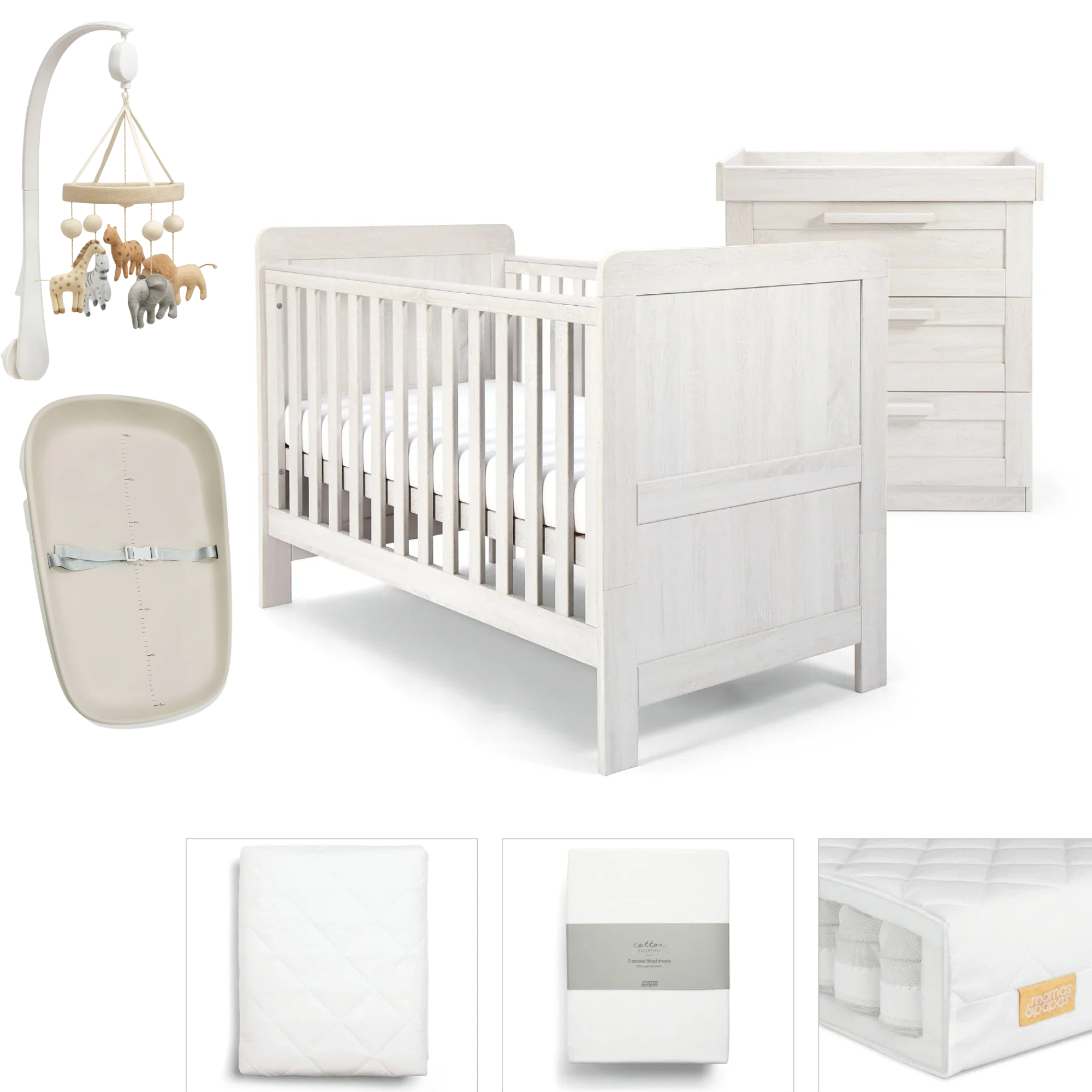 Mamas & Papas Atlas 5 Piece Set  White Wash| $200 Gift Pack Limited Offer* 