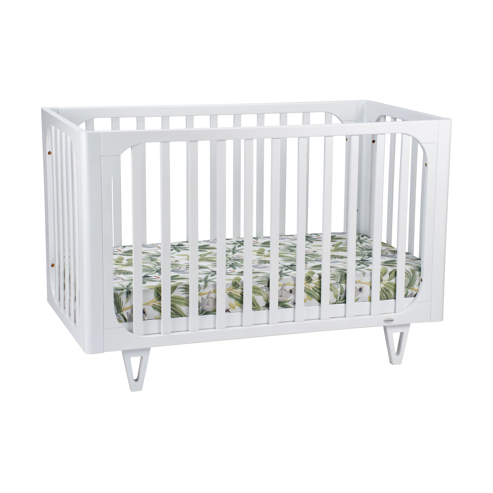 COCOON Vibe White with AU made Inner Spring mattress & Toddler bed rail 