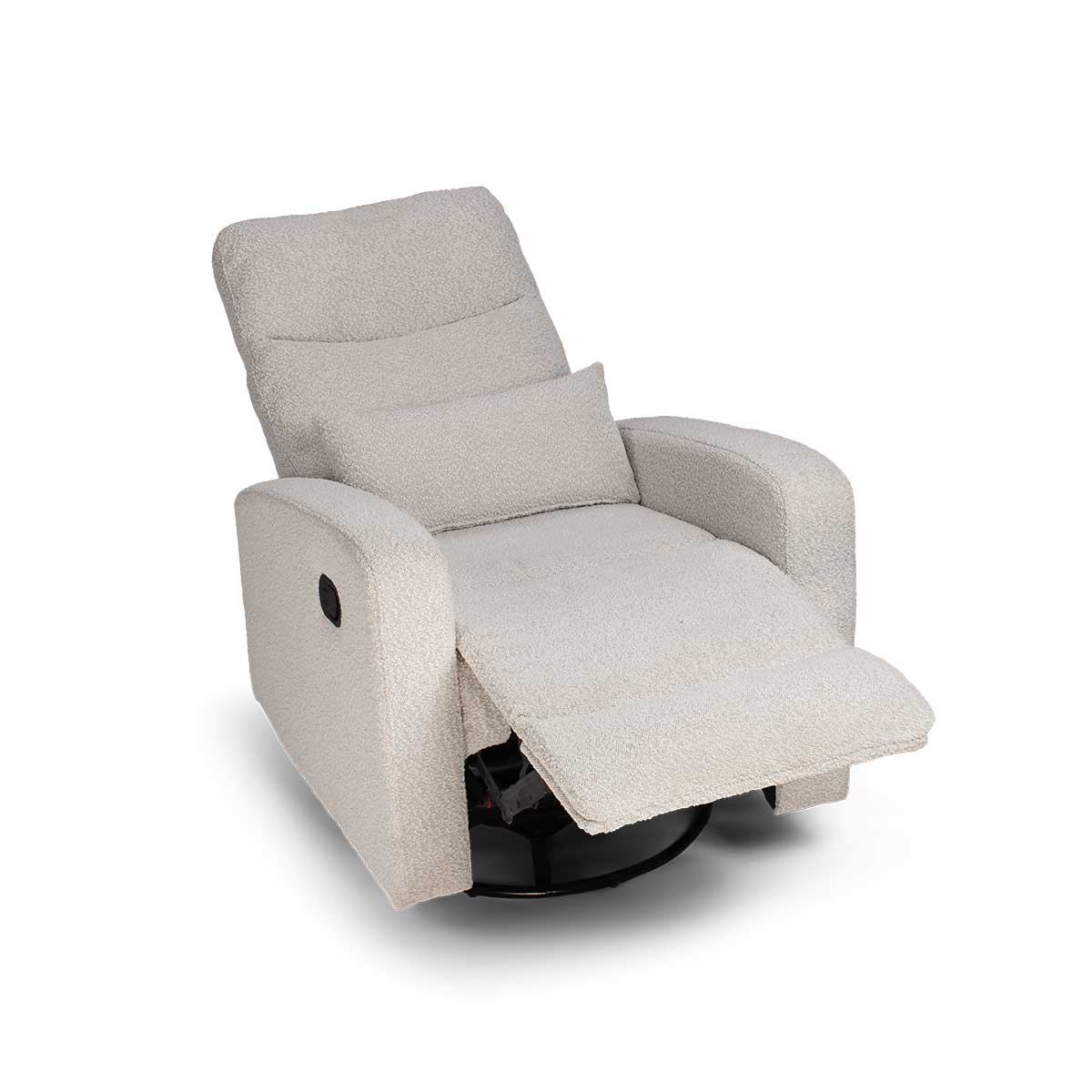 COCOON PLUSH Recliner Glider Chair - Boucle Light Grey 