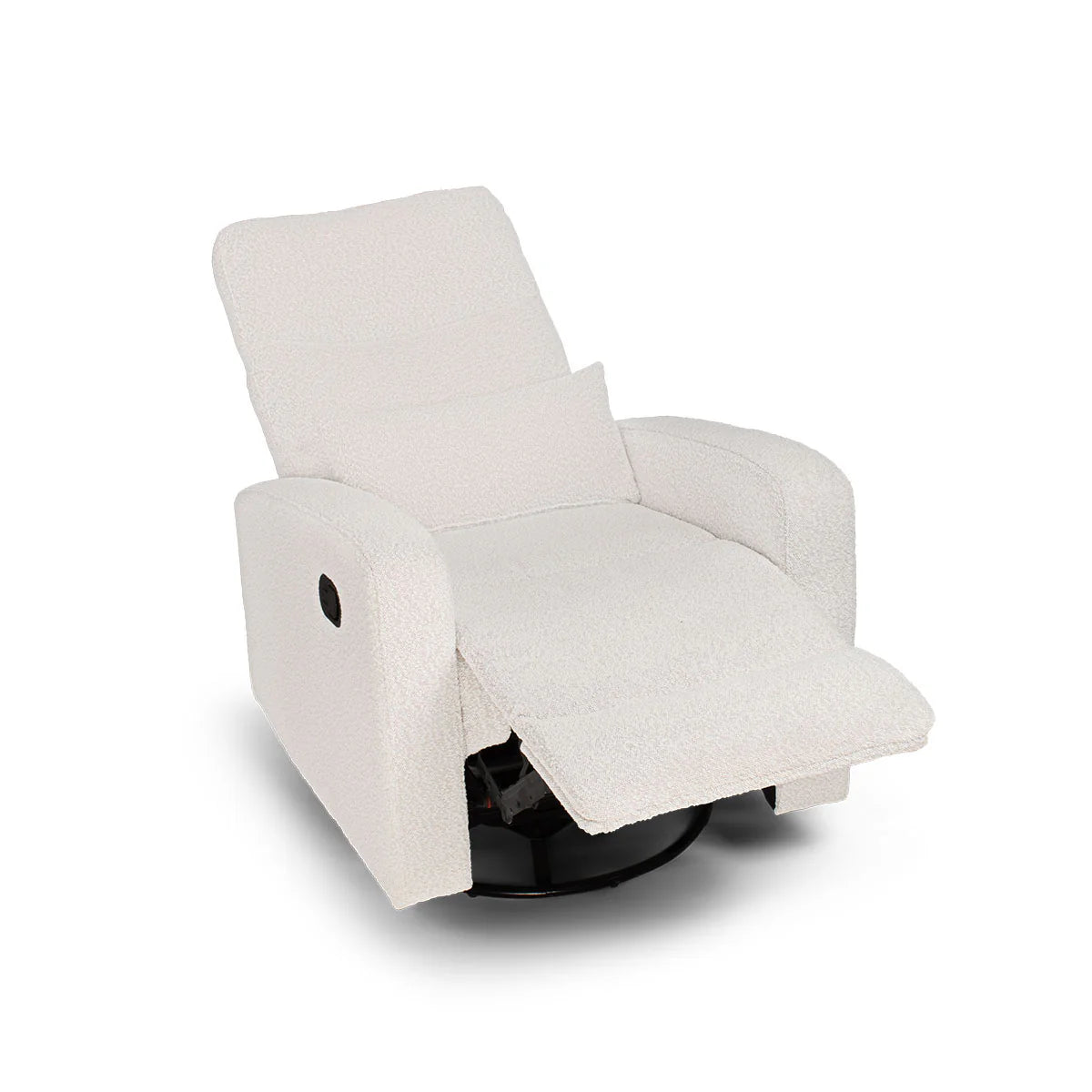 COCOON PLUSH Recliner Glider Chair - Boucle Light Grey 