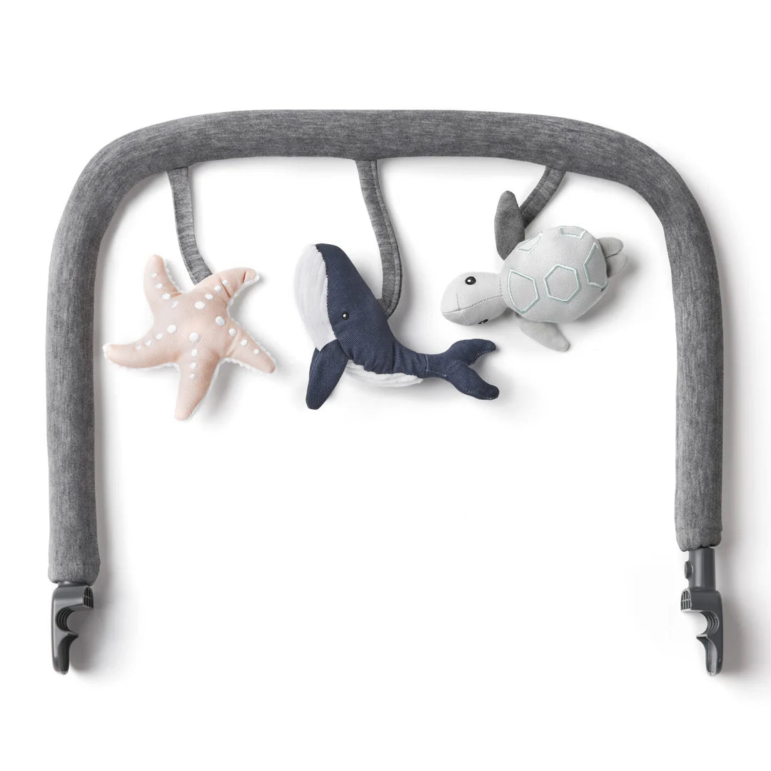 Ergobaby Evolve 3 In 1 Bouncer Ocean Wonders Toy Bar - CHARCOAL GREY