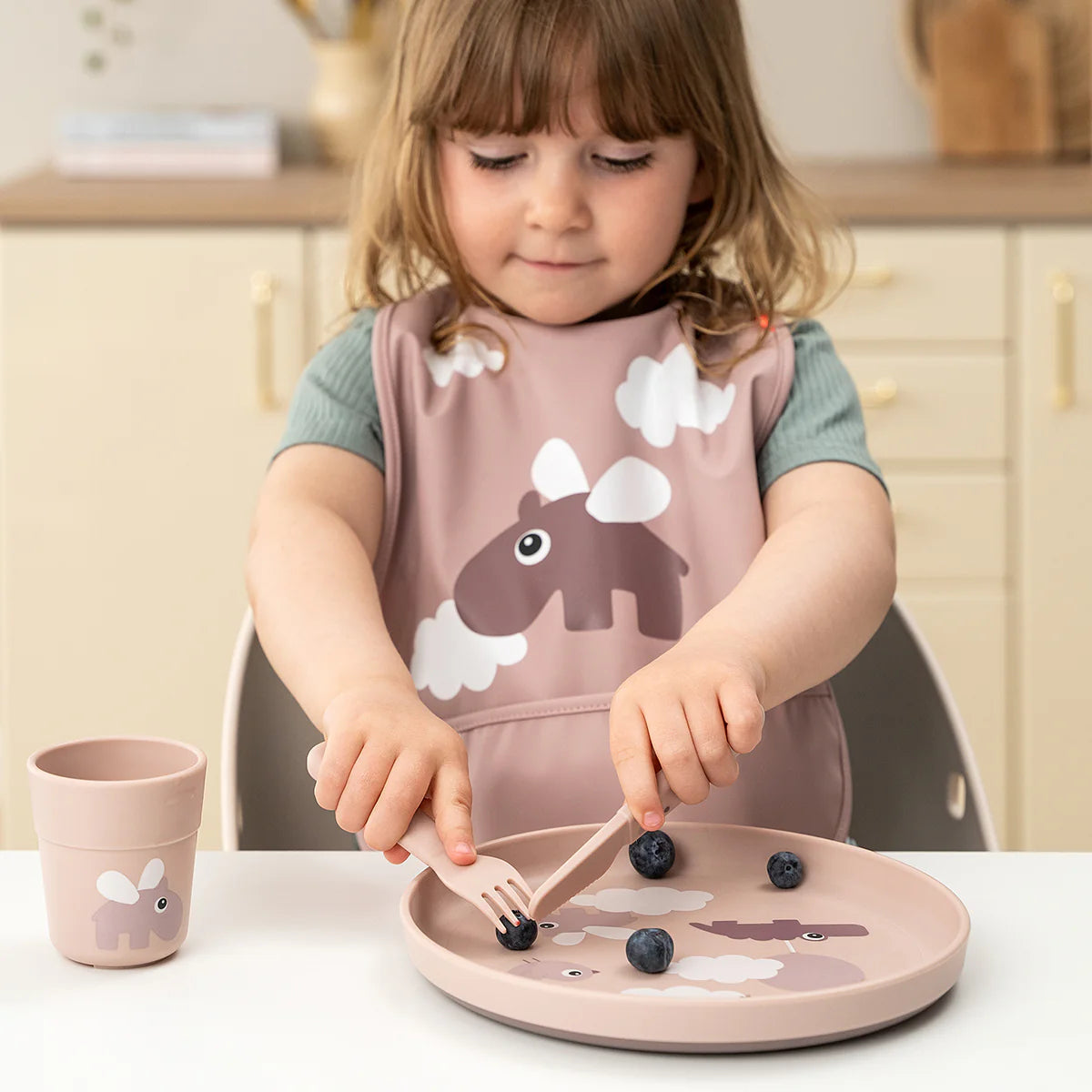 Done By Deer Foodie Cutlery Set- Happy Dots Powder
