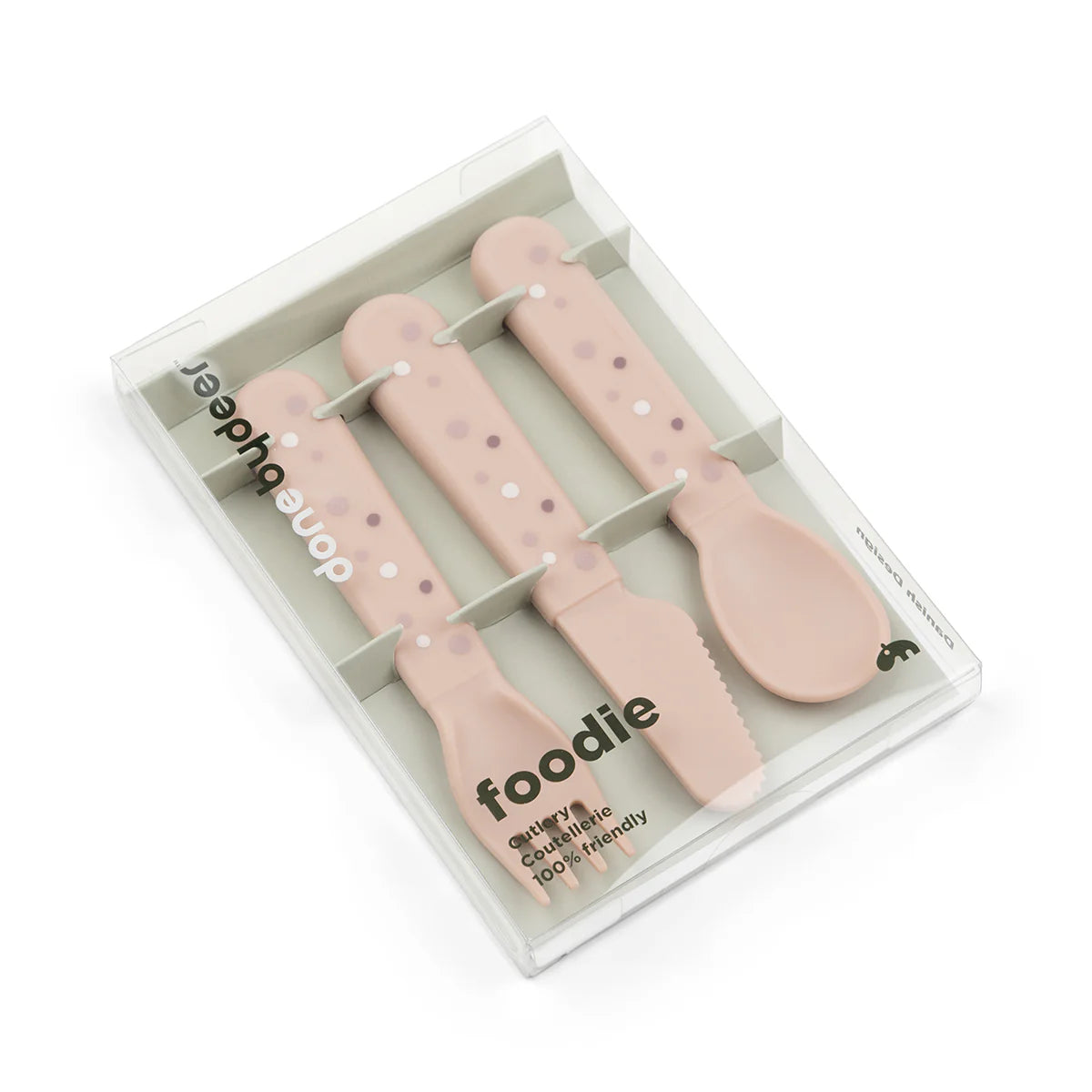 Done By Deer Foodie Cutlery Set- Happy Dots Powder