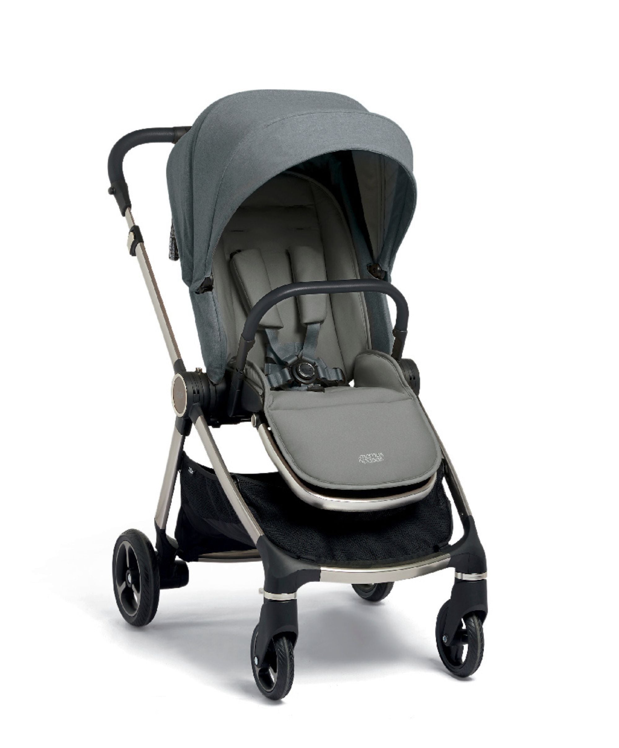 Mamas & Papas Strada Pram - Grey Melange - Tiny Tots Baby Store 