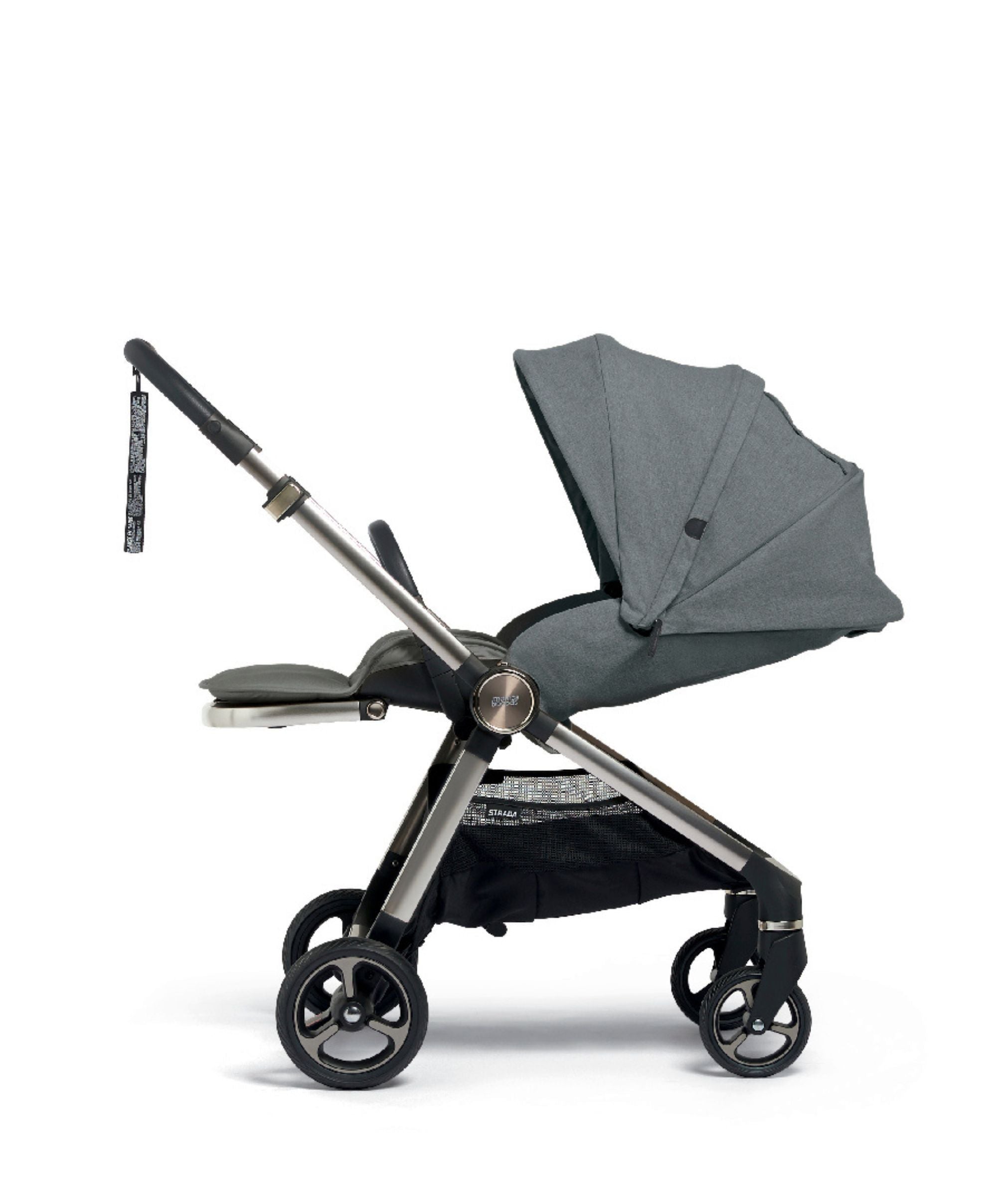 Mamas & Papas Strada Pram - Grey Melange - Tiny Tots Baby Store 