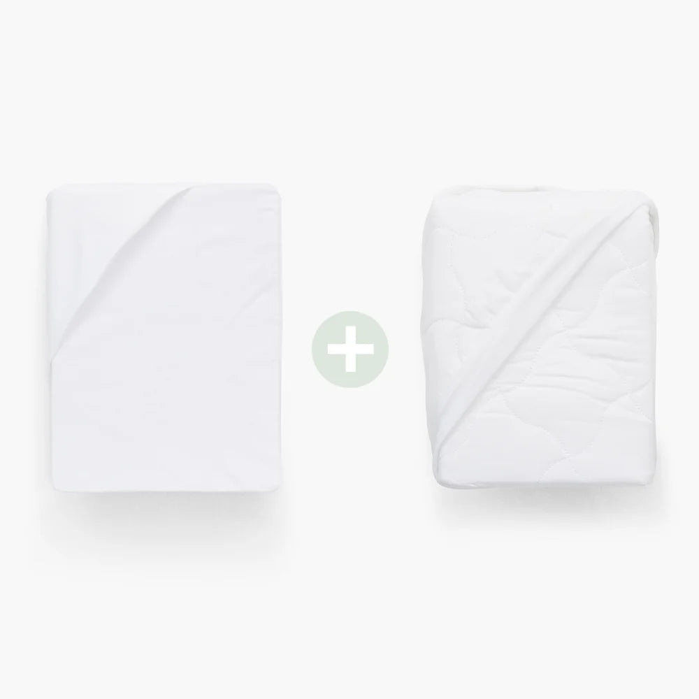 Seena Fitted Sheet and Mattress Protector pack STANDARD