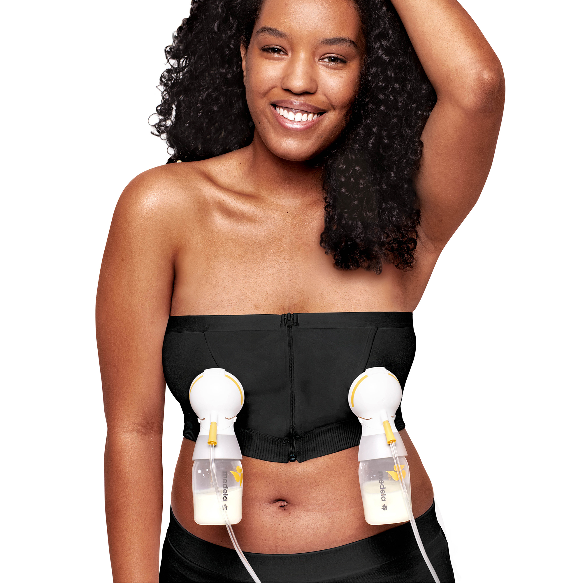Medela Hands-Free Pumping Bustier BLACK - Tiny Tots Baby Store 
