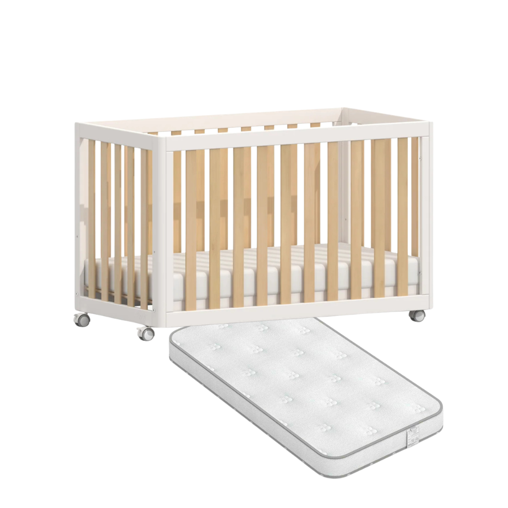 Boori Turin Compact Cot + Pocket Spring Mattress  | Barley and Almond