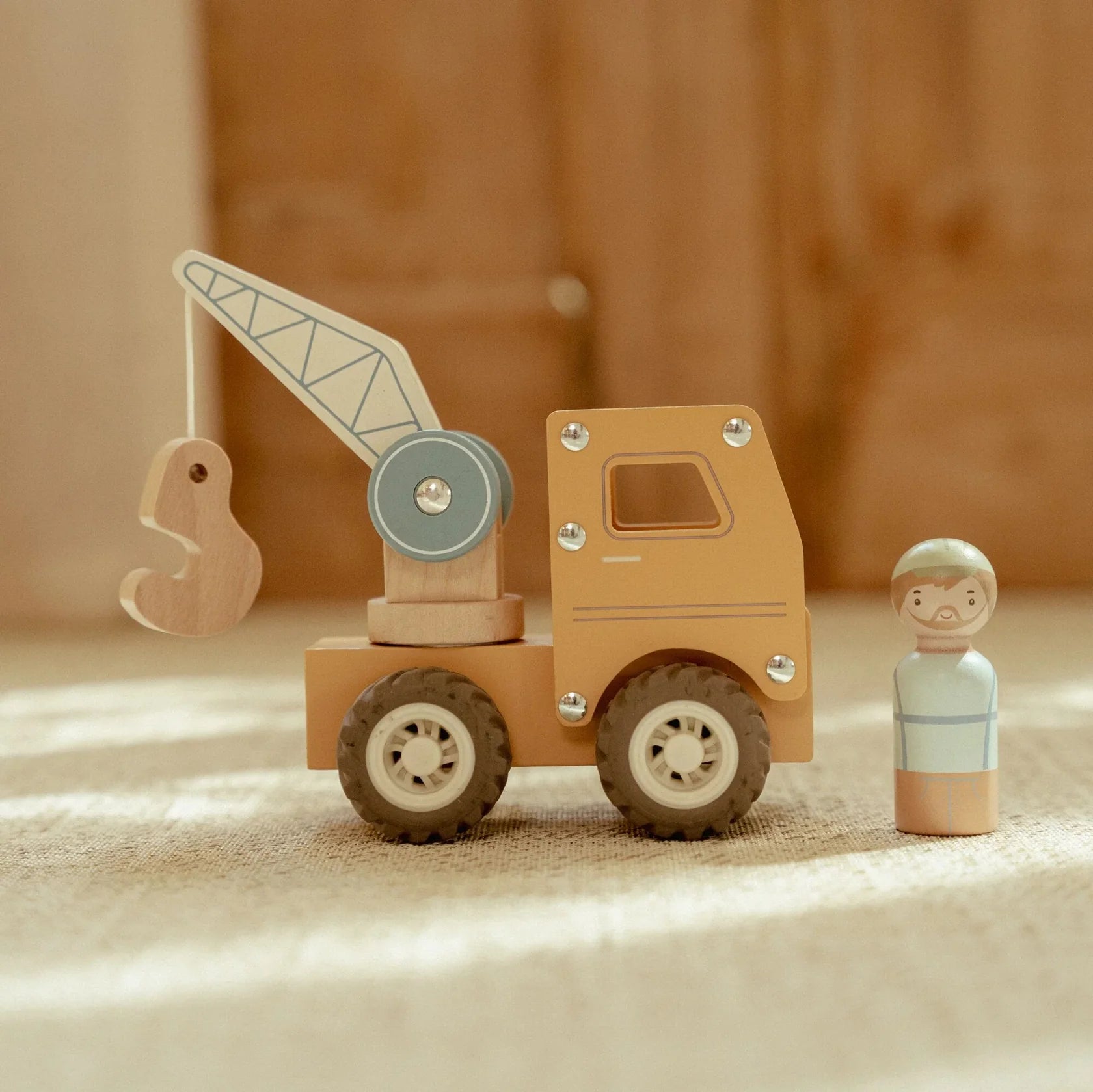 Little Dutch Wooden Crane Truck 