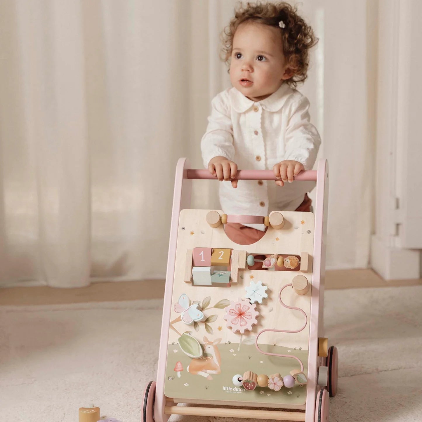 Little Dutch Wooden Activity Walker - Pink