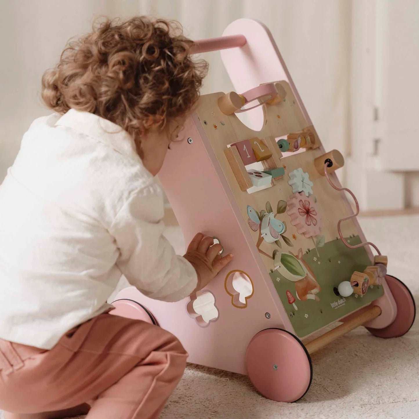 Little Dutch Wooden Activity Walker - Pink