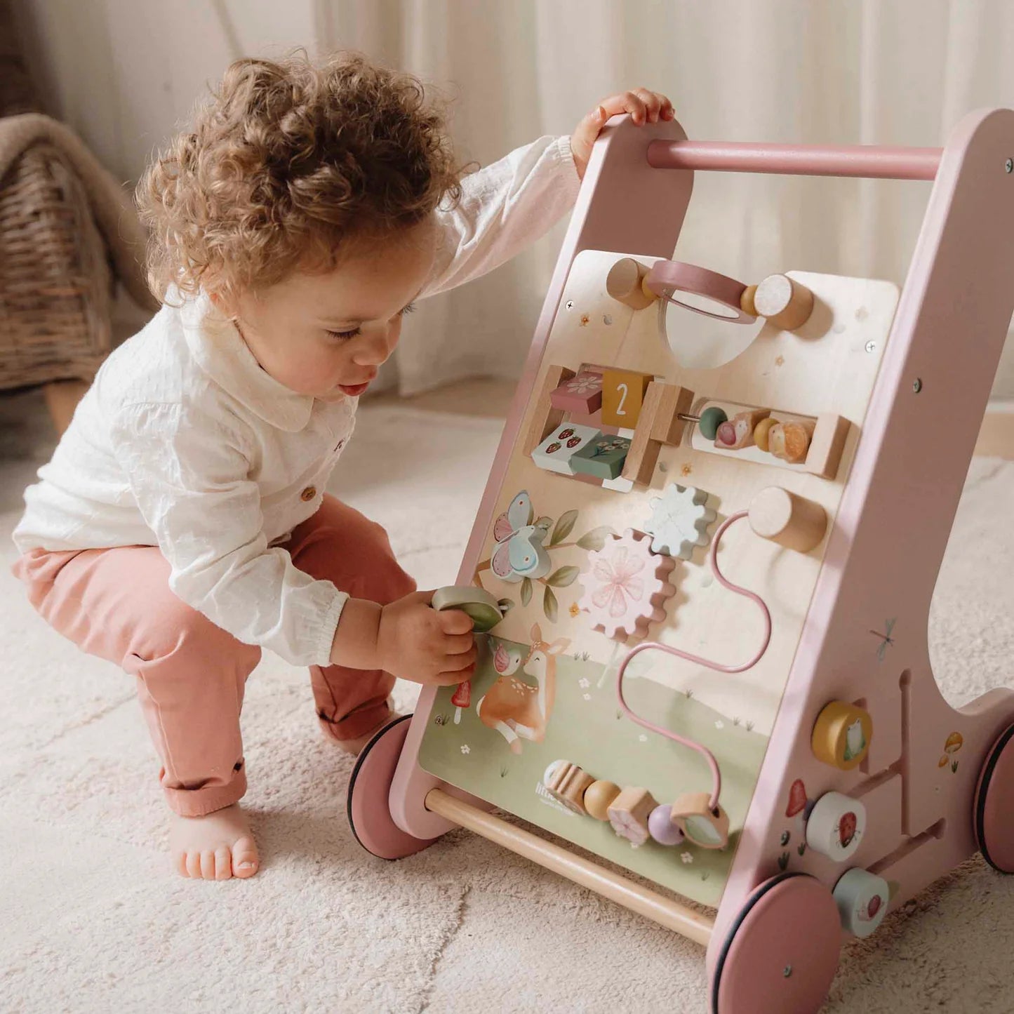 Little Dutch Wooden Activity Walker - Pink