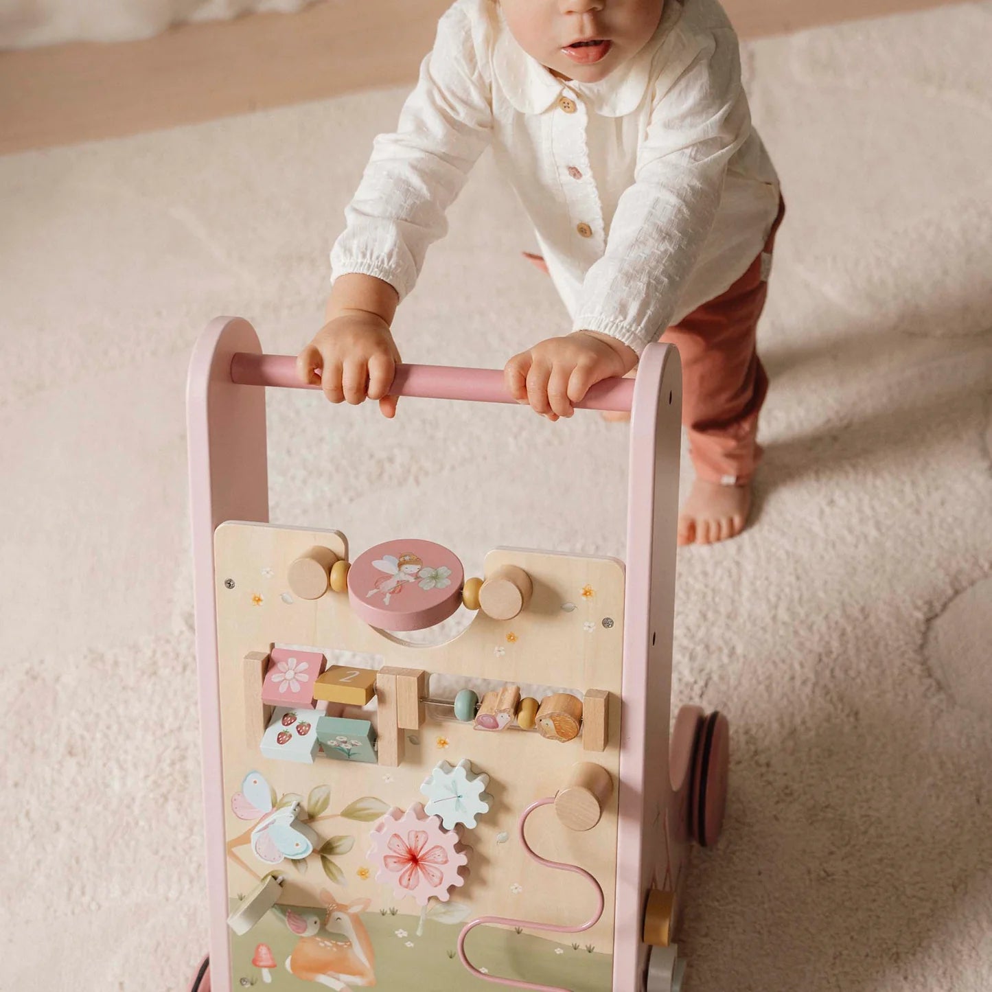 Little Dutch Wooden Activity Walker - Pink