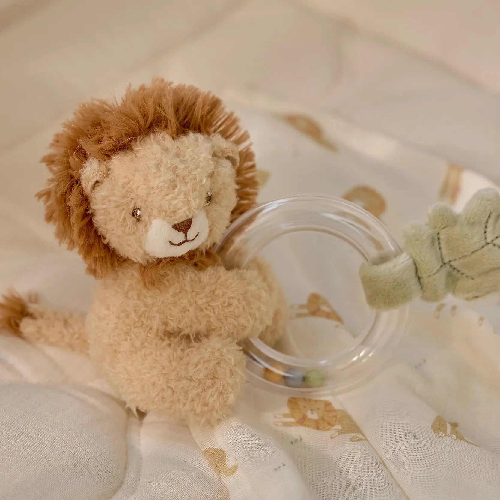 Little Dutch Ring Rattle Lion  - Safari Friends
