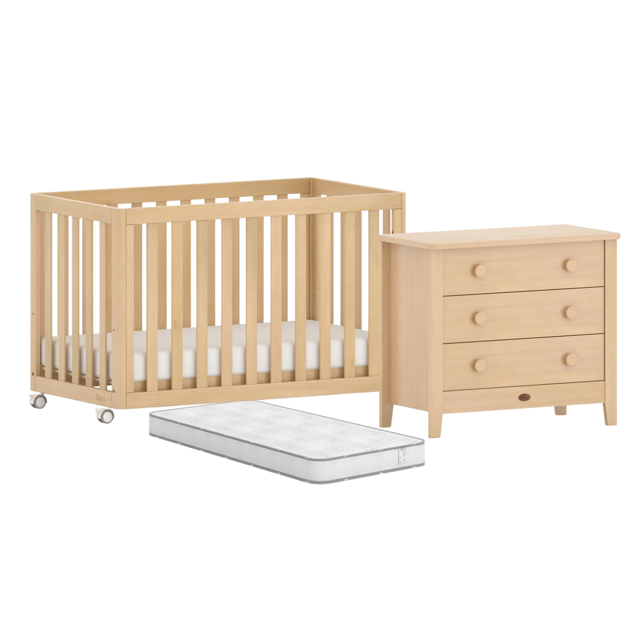 Boori Turin Compact Cot 3 PC Complete Nursery Package - Tiny Tots Baby Store 