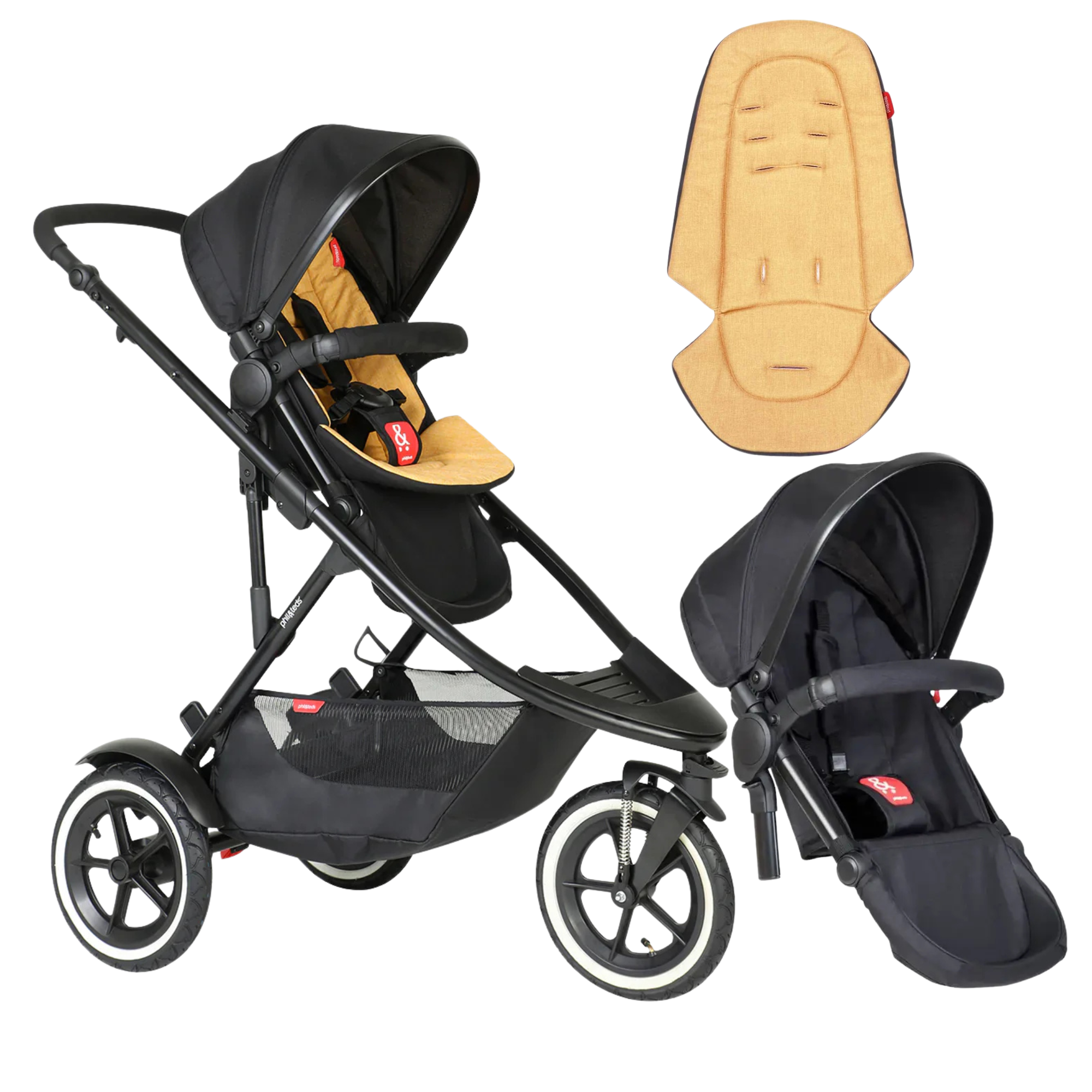 Phil&Teds sport verso sporty& modular inline® DOUBLE Stroller (Free Liner Worth 78.95) 