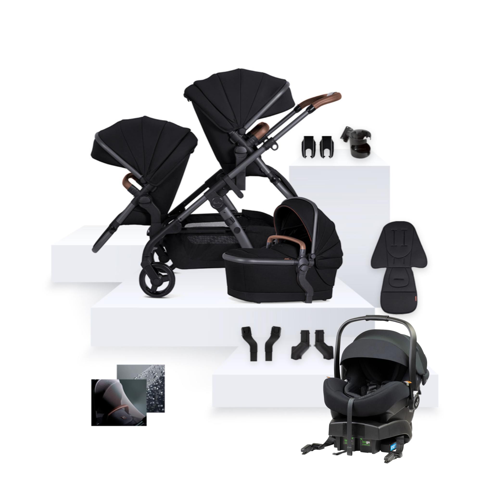 Silver Cross Wave 3 LICORICE with Maxi Cosi | FREE High Chair RRP $399