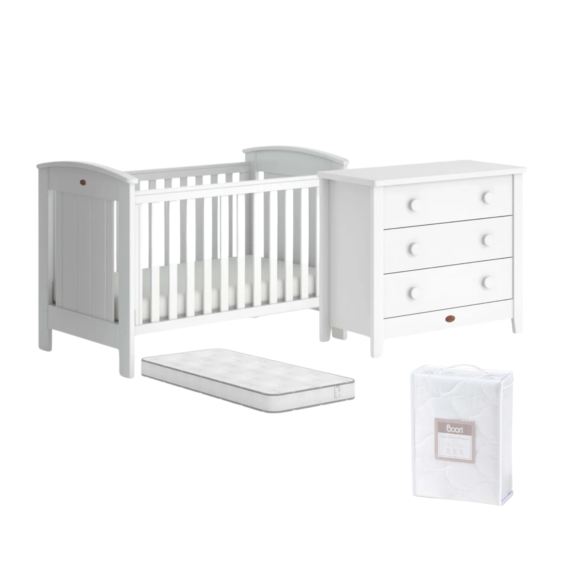 Boori Casa Baby Cot 3 PC Nursery | FREE Mattress Protector Worth $ 49.95 