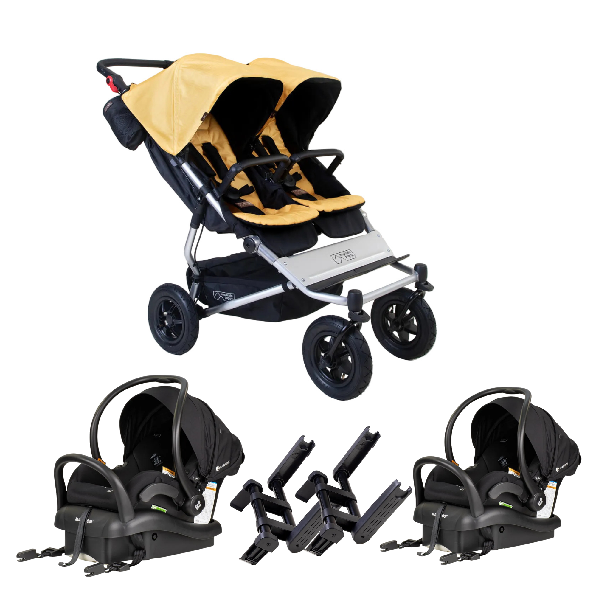 Mountain Buggy duet™  Travel  System | Maxi Cosi Mico Plus With Isofix Capsule (TWIN) 