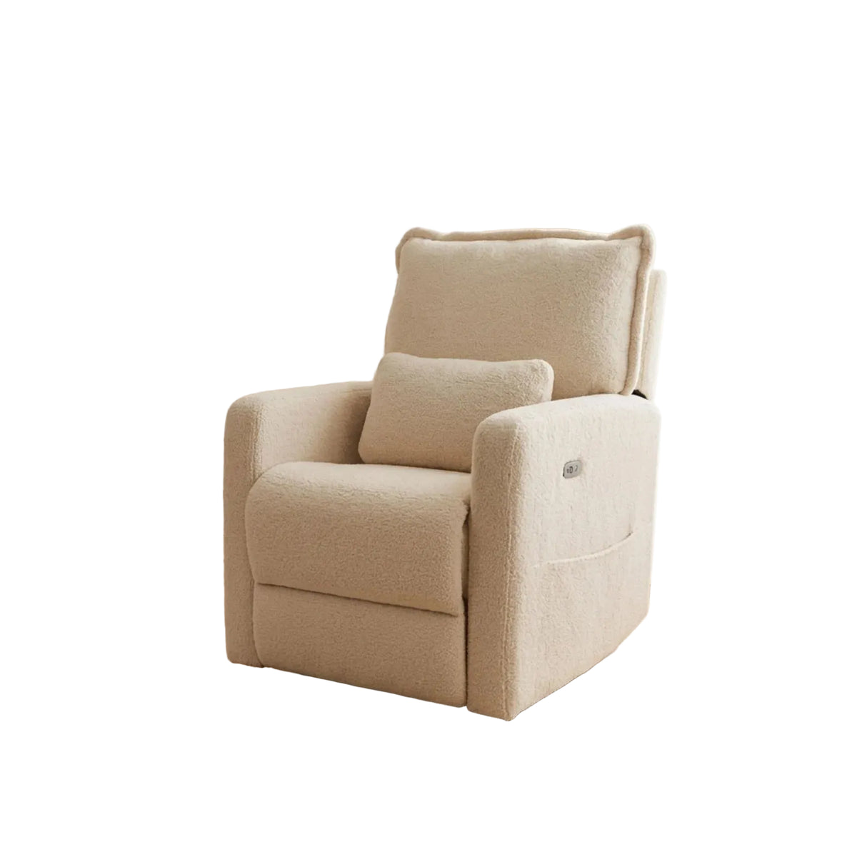 Babystudio Premium Electric Recliner Glider - Teddy Creme Plush