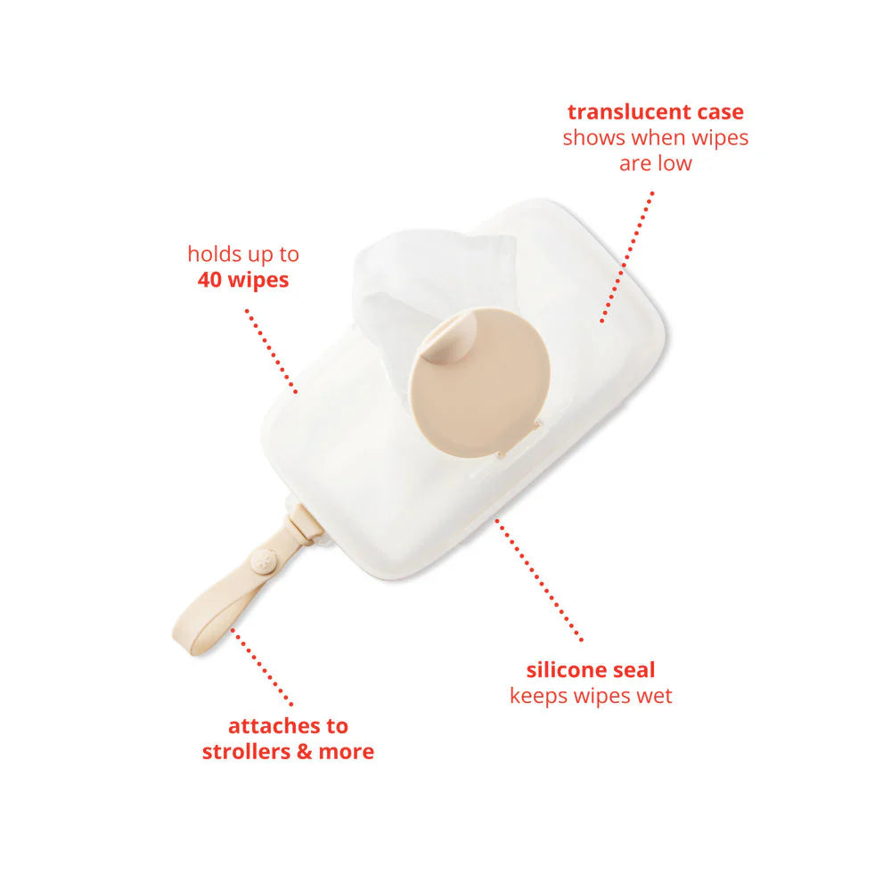 Skip Hop Grab & Go Snug Seal Wipes Case - Oat 