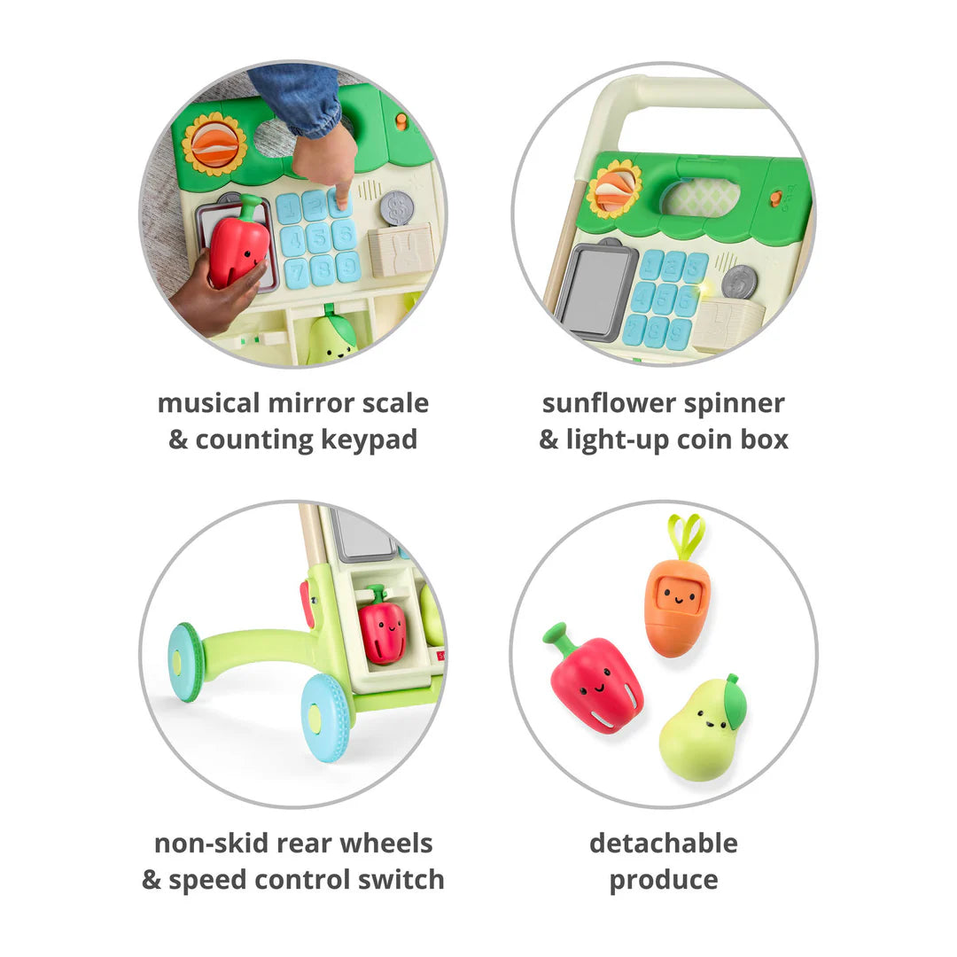 SKIP HOP FARMSTAND GROW ALONG 5-IN-1 ACTIVITY WALKER 