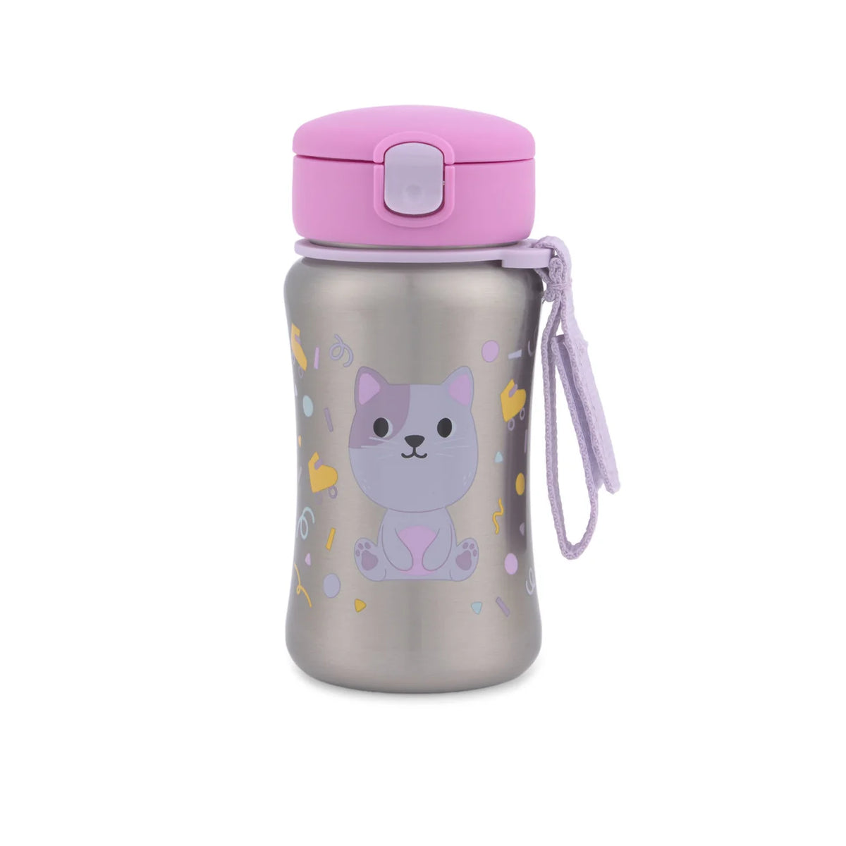 Skip Hop Besties Squad Stainless Steel Straw Bottle - Cat