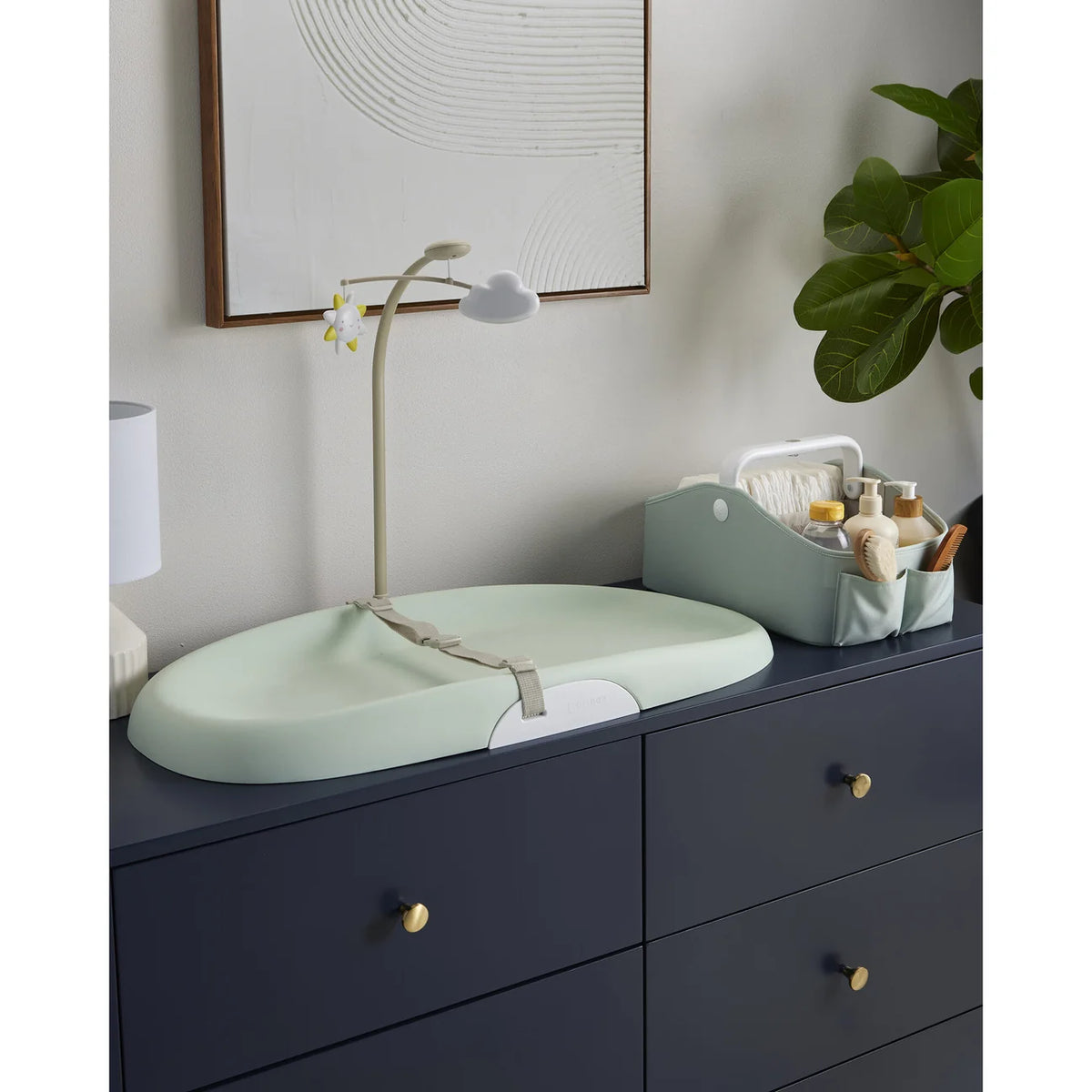 Skip Hop Nursery Style Light Up Diaper Caddy - Sage