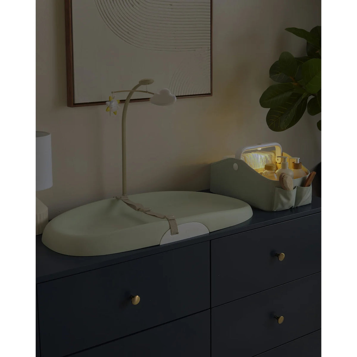 Skip Hop Nursery Style Light Up Diaper Caddy - Sage