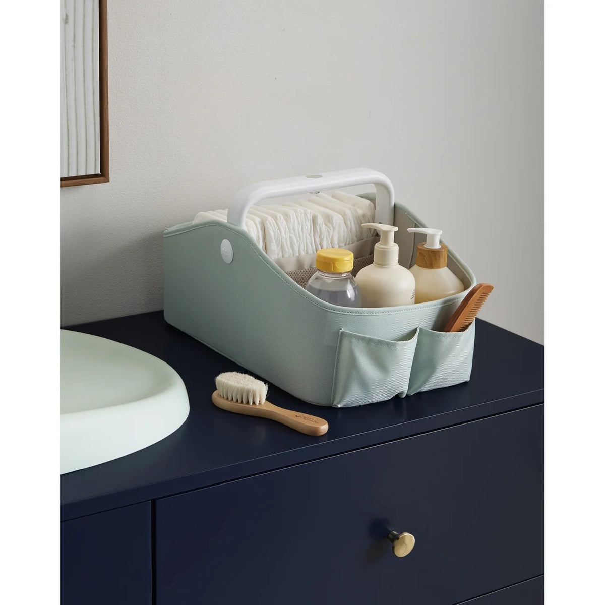 Skip Hop Nursery Style Light Up Diaper Caddy - Sage