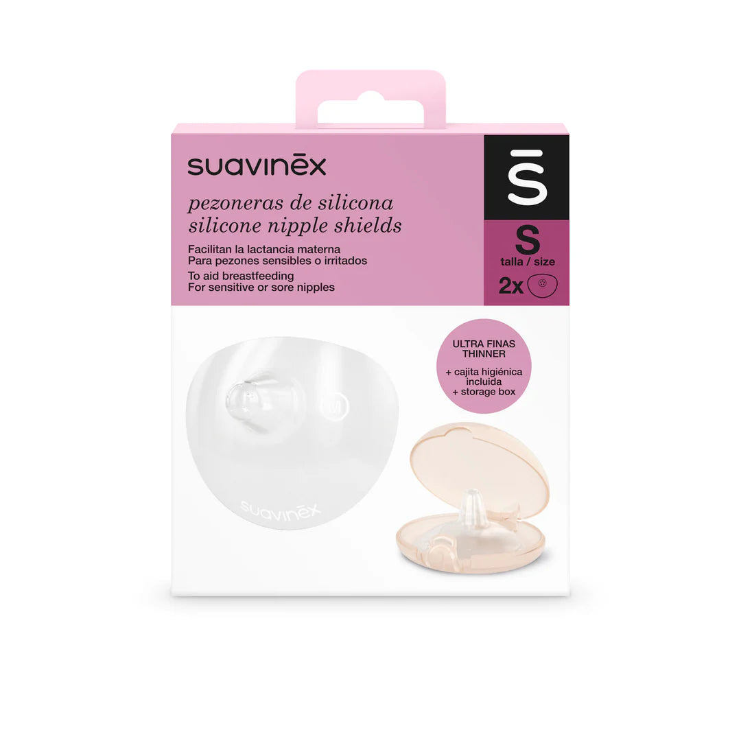 Suavinex Silicone Nipple Shields with Storage Box - S (21mm)
