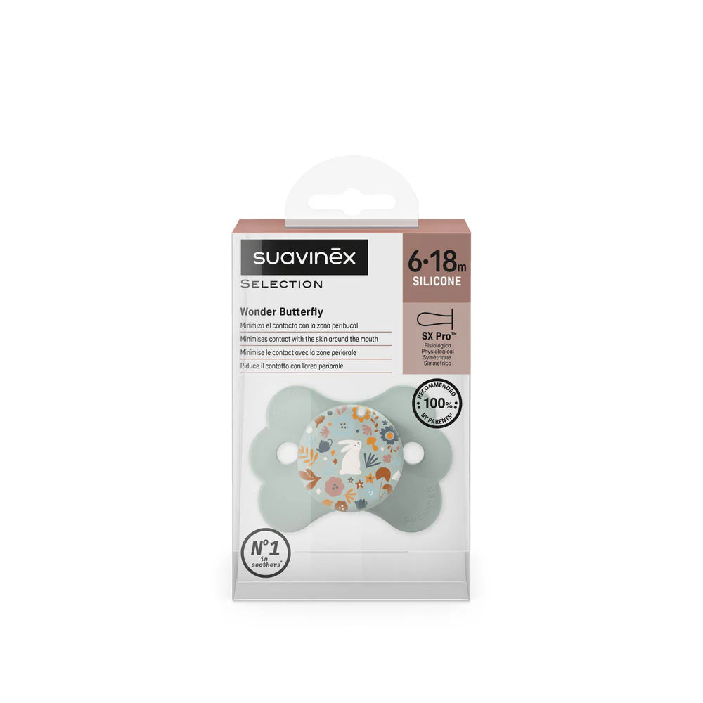 Suavinex Wonderland Butterfly SX Pro Soother 6-18 Months- LIBERTY BLUE TURQUOISE