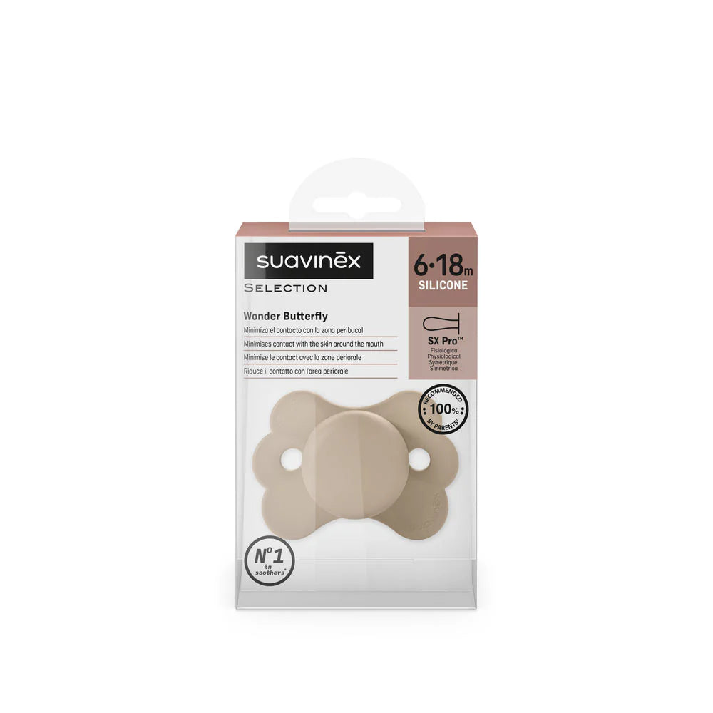 Suavinex Wonderland Butterfly SX Pro Soother 6-18 Months - IRISH CREAM