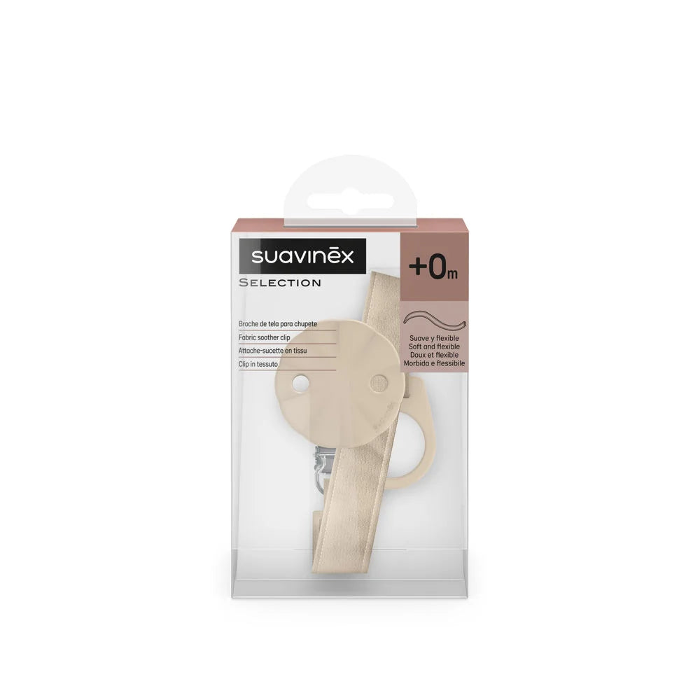 Suavinex Wonderland Soother Clip With Ribbon - Neutral