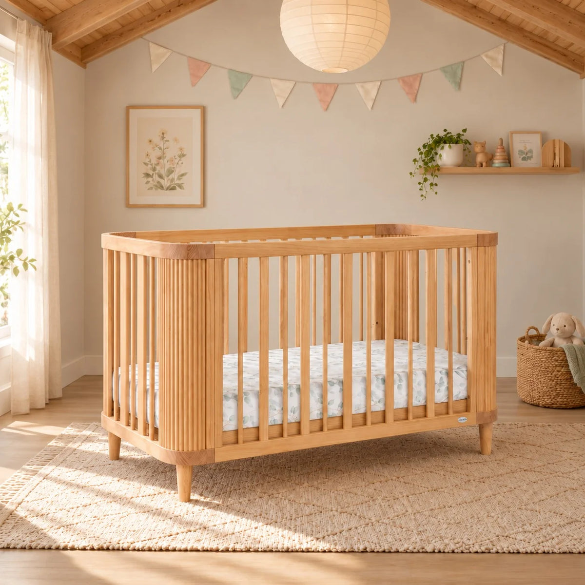 Cocoon Scandi Nursery Cot - Sandstone