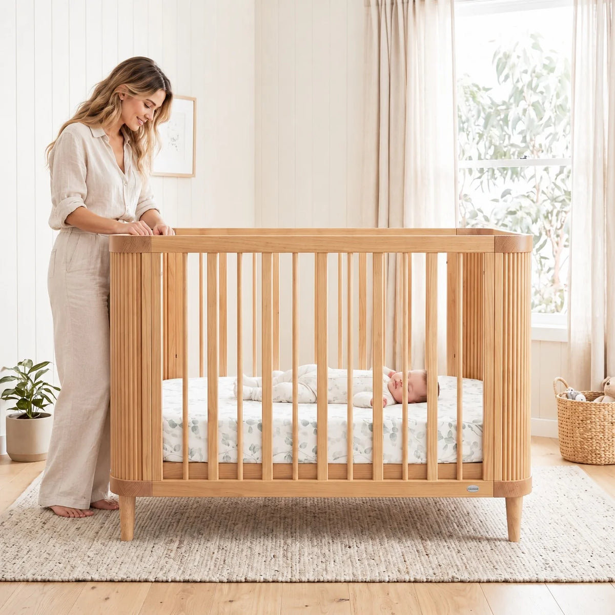 Cocoon Scandi Nursery Cot - Sandstone