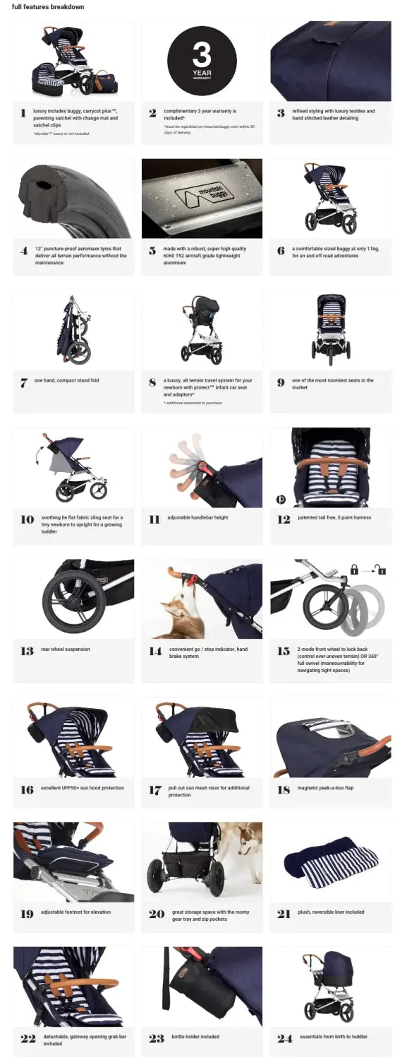 Mountain Buggy urban jungle™ luxury collection FREE Original Buggy Pouch with Every Purchase